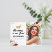 フローラ薬剤師卒業発表はがき 案内ポストカード (スタンド正面)