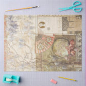 フローラ藤とファンの切り離し紙 薄葉紙 (クラフト)