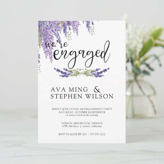 フローラ藤の木婚約パーティ 招待状 (スタンド正面)