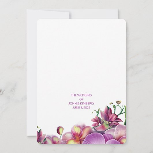 フローラ蘭の結婚式の日付の保存 セーブザデート (裏面)