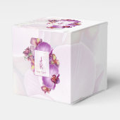 フローラ蘭結婚式の引き出物箱 フェイバーボックス (正面サイド)