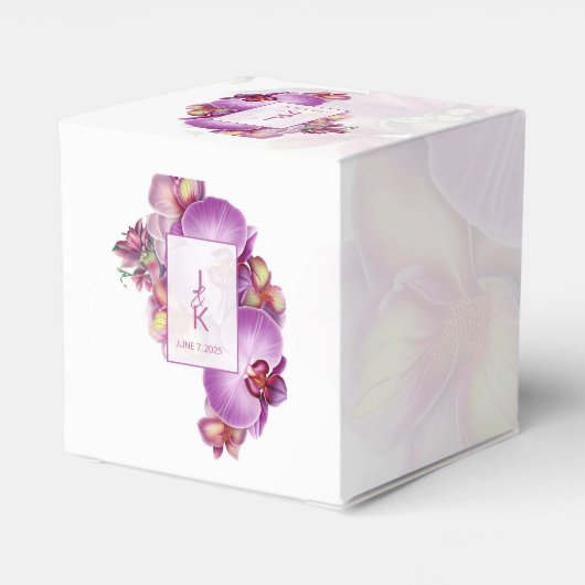 フローラ蘭結婚式の引き出物箱 フェイバーボックス (裏面サイド)