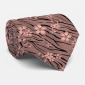 フローラ虎プリント ネクタイ (ロール)