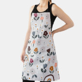 フローラ虹：手描きシームレスなテクスチャ エプロン (インサイチュ)