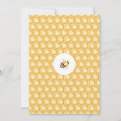 フローラ蜂の巣一歳の誕生日に甘い 招待状 (裏面)