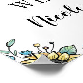 フローラ蜂の巣蜂蜜スイートビー赤ちゃんシャワーへようこそ ポスター (角)