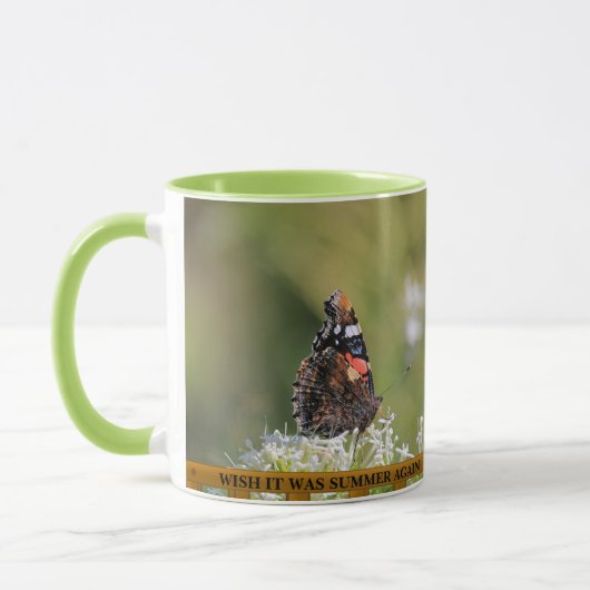 フローラ蝶それが再び個人的な夏だったことを願う マグカップ (左)