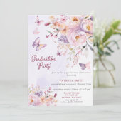 フローラ蝶の写真卒業パーティー 招待状 (スタンド正面)