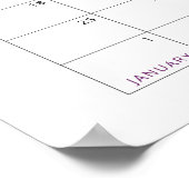 フローラ蝶の期日カレンダーを推測 ポスター (角)