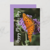 フローラ蝶の母のデイカード サンキューカード (正面/裏面)