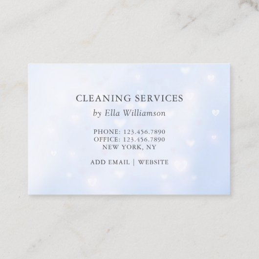 フローラ蝶の清掃サービス 名刺 (裏面)