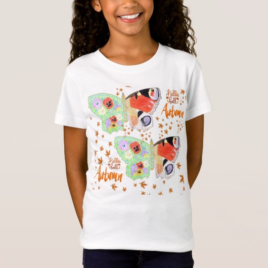 フローラ蝶の秋 Tシャツ (正面)