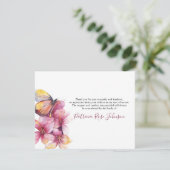 フローラ蝶の葬儀メモリアルありがとう サンキューカード (スタンド正面)