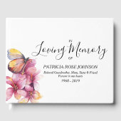 フローラ蝶の記念葬儀の記憶 ゲストブック (正面)