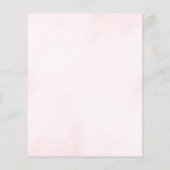 フローラ蝶の赤ちゃんシャワー予算の招待状 (裏面)