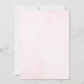 フローラ蝶の赤ちゃんシャワー 招待状 (裏面)