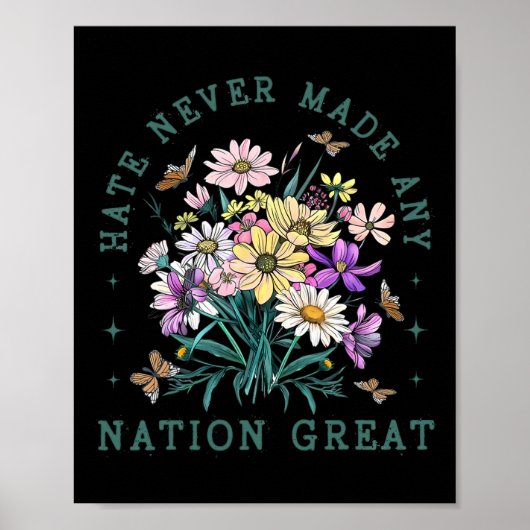 フローラ蝶アンチトランプ民主党大統領L ポスター (正面)