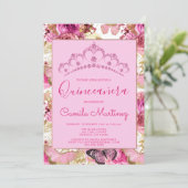 フローラ蝶ガーリー柄キンセアニェラパーティー 招待状 (スタンド正面)