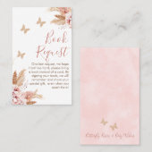 フローラ蝶キス赤ちゃんシャワー予約リクエストB 名刺 (正面/裏面)