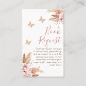 フローラ蝶キス赤ちゃんシャワー予約リクエストB 名刺 (正面)