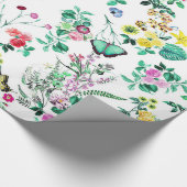 フローラ蝶ギフトラップ ラッピングペーパー (コーナー)