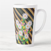 フローラ蝶ストライプラテマグ カフェラテマグ (右)