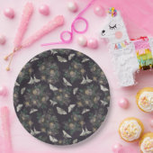 フローラ蝶パターン ペーパープレート (パーティー)