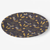 フローラ蝶パターン ペーパープレート (アングル)