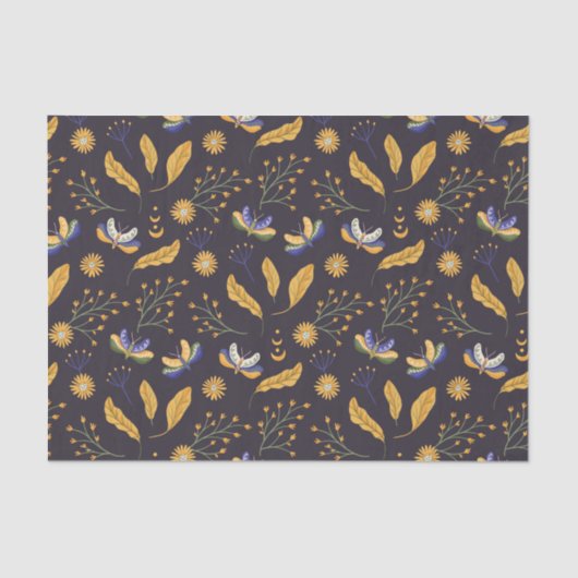 フローラ蝶パターン 薄葉紙 (正面)