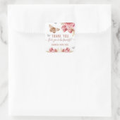 フローラ蝶ピンクサンキュービジネス スクエアシール (バッグ)