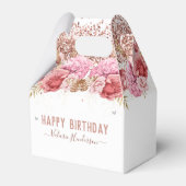 フローラ蝶ピンクハッピーバースデー フェイバーボックス (正面サイド)