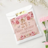 フローラ蝶ピンクハッピー21歳の誕生日 フェイバーバッグ (封をした状態)