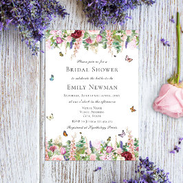 フローラ蝶ブライダルシャワー 招待状