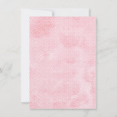 フローラ蝶ベビーシャワーサンキューカードガール 招待状 (裏面)