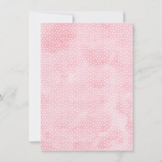 フローラ蝶ベビーシャワーサンキューカードガール 招待状 (裏面)