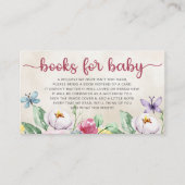 フローラ蝶ベビーシャワー予約リクエスト エンクロージャーカード (正面)