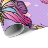 フローラ蝶ラッピング紙 ラッピングペーパー (ロールコーナー)