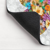 フローラ蝶ヴィンテージスタイルマウスパッド マウスパッド (コーナー)