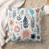 フローラ融合シームレスパターン クッション (ブランケット)