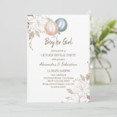 フローラ行の性別の表示招待状 招待状 (スタンド正面)