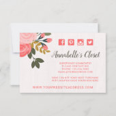 フローラ衣料物掛けクローゼットブティック サンキューカード (裏面)