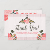 フローラ衣料物掛けクローゼットブティック サンキューカード (正面/裏面)