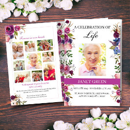 フローラ表示葬式プログラムテンプレート