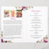 フローラ表示葬式プログラムテンプレート (裏面)