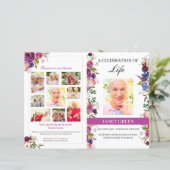 フローラ表示葬式プログラムテンプレート (スタンド正面)