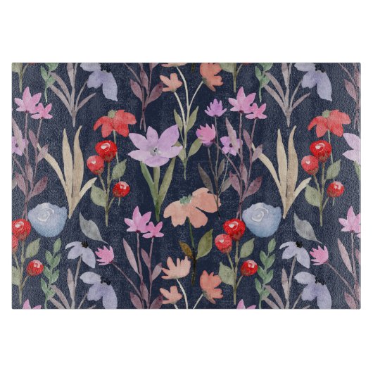 フローラ表面パターンファッション植物学 カッティングボード (正面)