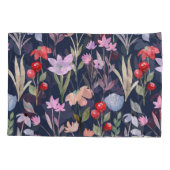 フローラ表面パターンファッション植物学 枕カバー (裏面-左)