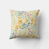 フローラ表面パターン – スタイリッシュ抽象芸術壁紙 クッション (裏面)