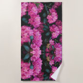 フローラ表面パターン – ファッション装飾抽象芸術 ビーチタオル (正面)