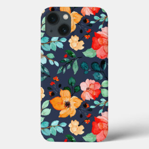 フローラ表面パターン – ファッション装飾春 iPhone 13ケース